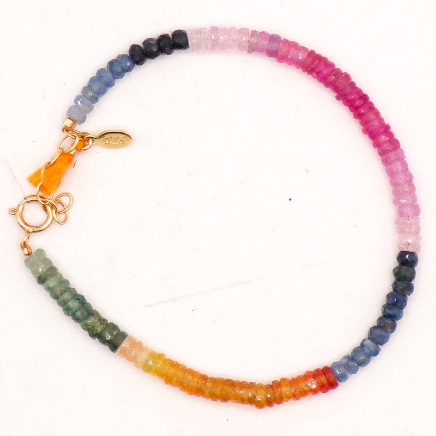 7" Beaded Sterling Silver 925 Sashi Designer Bracelet