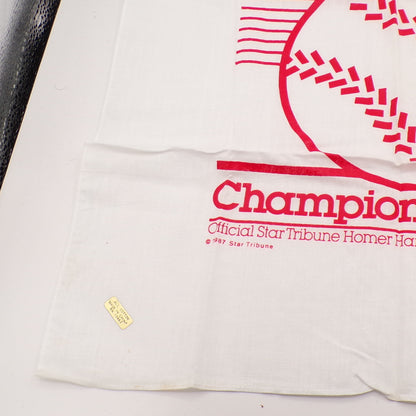 New 1987 Minnesota Twins Homer Hanky Official Star Tribune Championship Drive