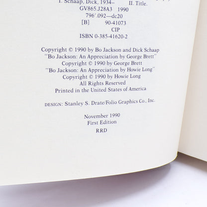 1990 Bo Jackson Bo Knows Bo Autobiography First Edition Signed (Facsimile)