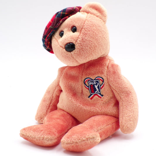 2004 PGA Tour Golf Bear Ty Beanie Baby Charitree Retired New