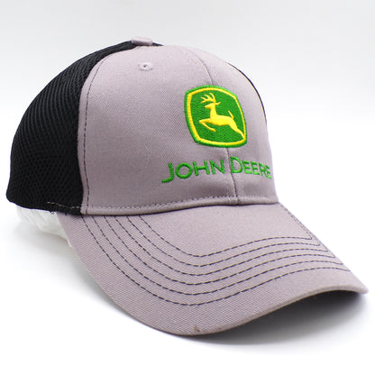 Gray/Black Official John Deere Brand Flexfit Baseball Hat New