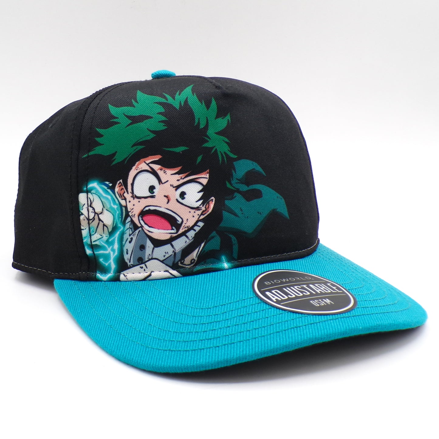 Black/Aqua My Hero Academia Crunchy Roll Adjustable Baseball Hat