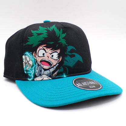 Black/Aqua My Hero Academia Crunchy Roll Adjustable Baseball Hat