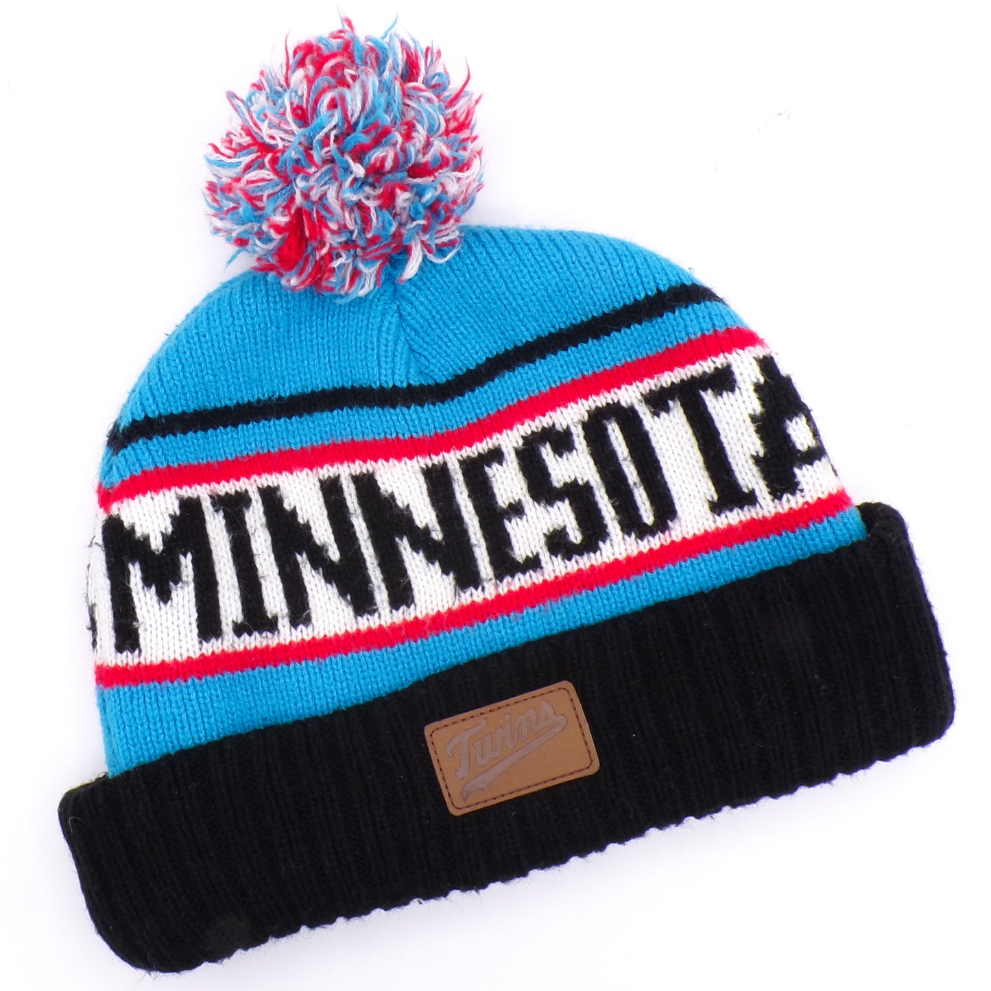 Knit Minnesota Twins MLB Promo Caribou Giveaway Cuffed Hat w/Pom New