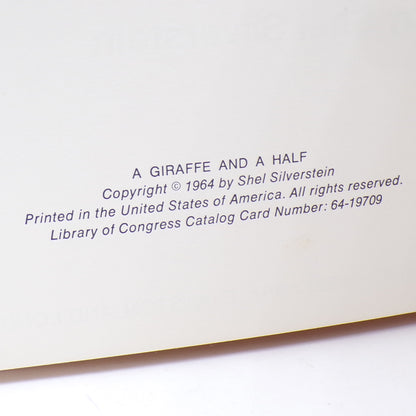 1964 Giraffe and a Half Shel Silverstein HC w/Dust Jacket 1st Edition/Print