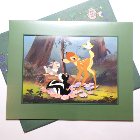 1997 Disney Exclusive Commemorative Lithograph Bambi, Thumper w/Envelope