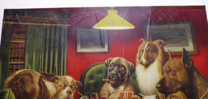 Original 1914 Brown & Bigelow 'A Bold Bluff' C.M. Coolidge Poker Art Print VG
