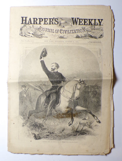 Original Harper's Weekly, New York, Battle of Springfield 8/31/1861