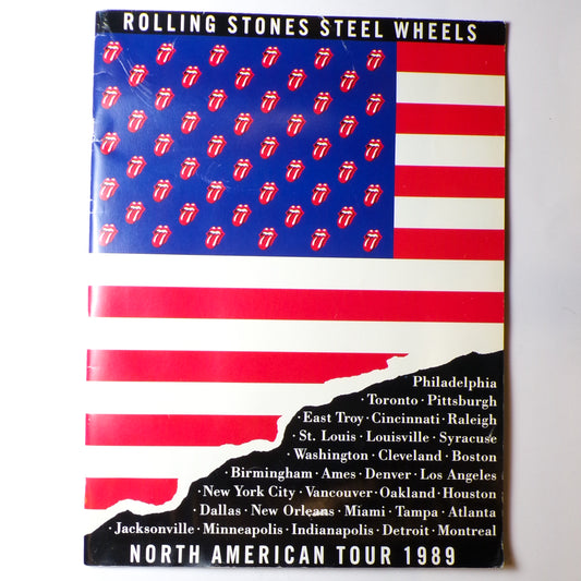 Rolling Stones Steel Wheels 1989 North American Tour Concert Program Mint
