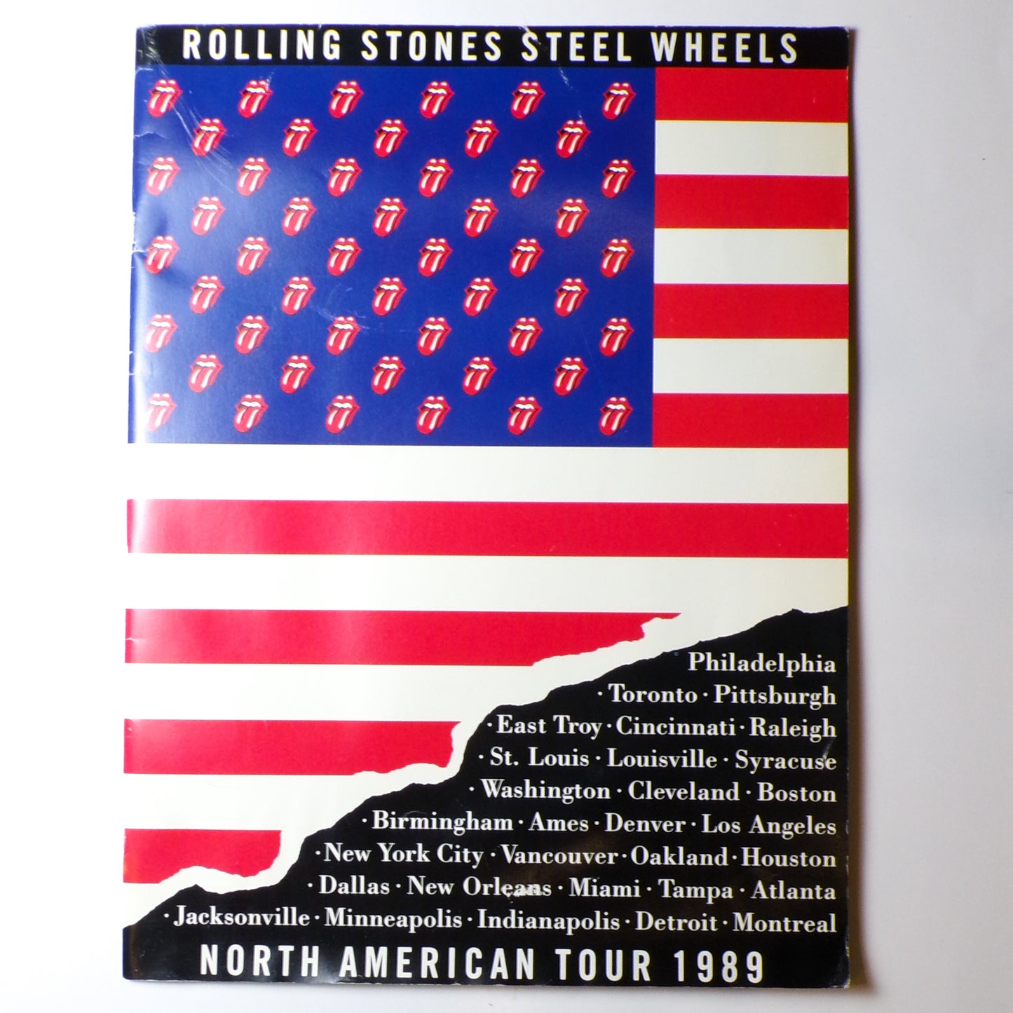 Rolling Stones Steel Wheels 1989 North American Tour Concert Program Mint