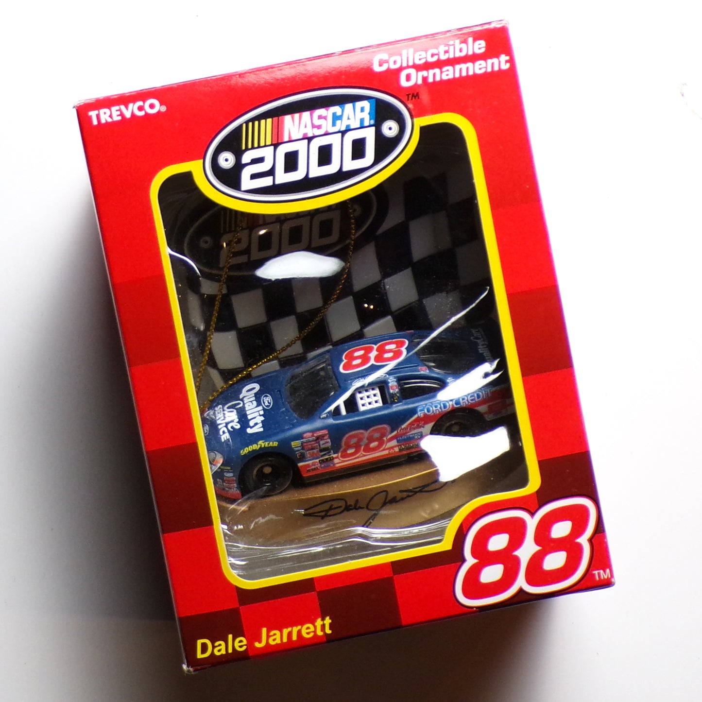 NASCAR 2000 Dale Jarrett #88 Collectible Trevco Ornament NIB
