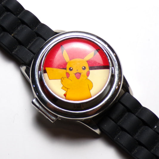 Accutime Pokemon Pikachu Spinner Flip Up Digital Rubber Band Wrist Watch