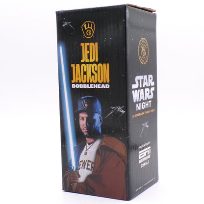 Jackson Chourio Star Wars Night Jedi Jackson SE SGA Brewers Bobblehead NIB