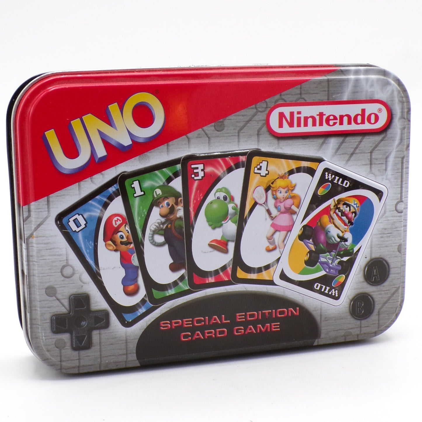 2004 Nintendo Super Mario UNO Special Edition w/Metal Case + Sealed Cards New