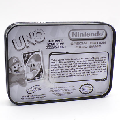 2004 Nintendo Super Mario UNO Special Edition w/Metal Case + Sealed Cards New