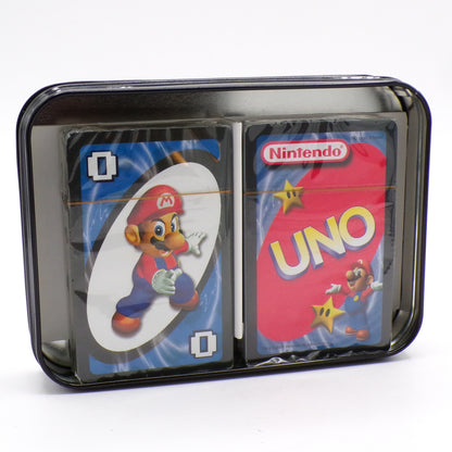 2004 Nintendo Super Mario UNO Special Edition w/Metal Case + Sealed Cards New