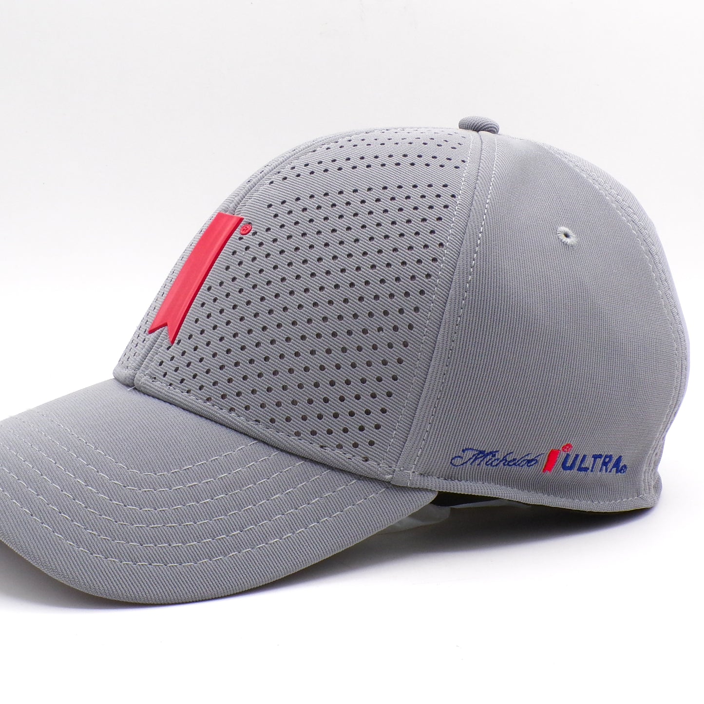Breathable Grey Michelob Ultra Stretch Fit Adult Golf Hat
