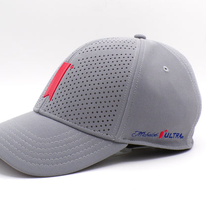 Breathable Grey Michelob Ultra Stretch Fit Adult Golf Hat