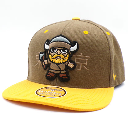 Tokyo-Dachi Anime Viking Embroidered Zephyr Snapback Hat NWT