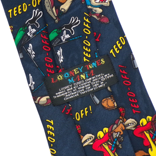 Vintage 1994 Looney Tunes Mania 'Teed-Off!' Taz Bugs Collectible Golf Necktie