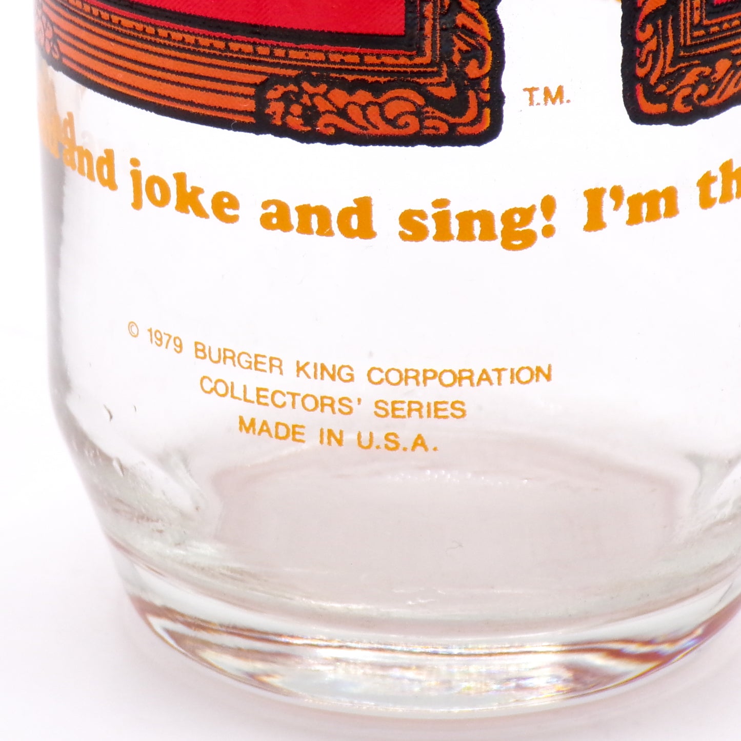 Vintage 1979 Burger King Burger Thing Collectors' Series Drinking Glass