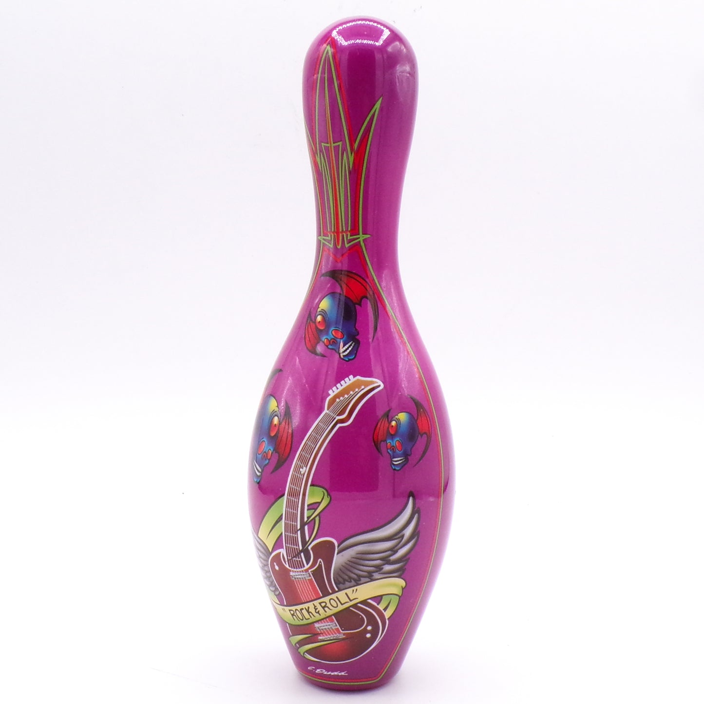 2005 Hot Rod Underground Pin-Heads Custom Painted Rock + Roll Bowling Pin NIB