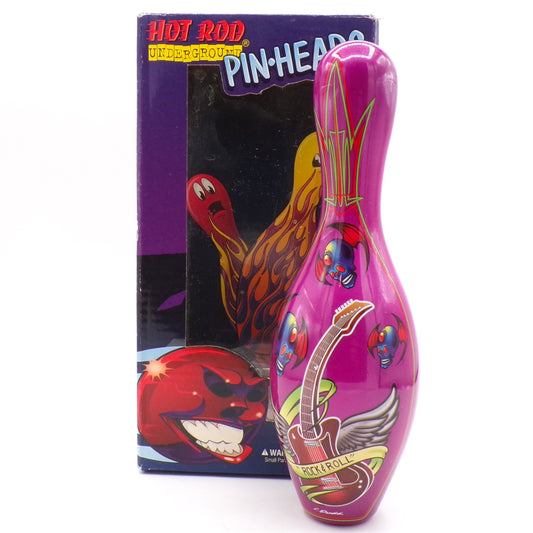 2005 Hot Rod Underground Pin-Heads Custom Painted Rock + Roll Bowling Pin NIB