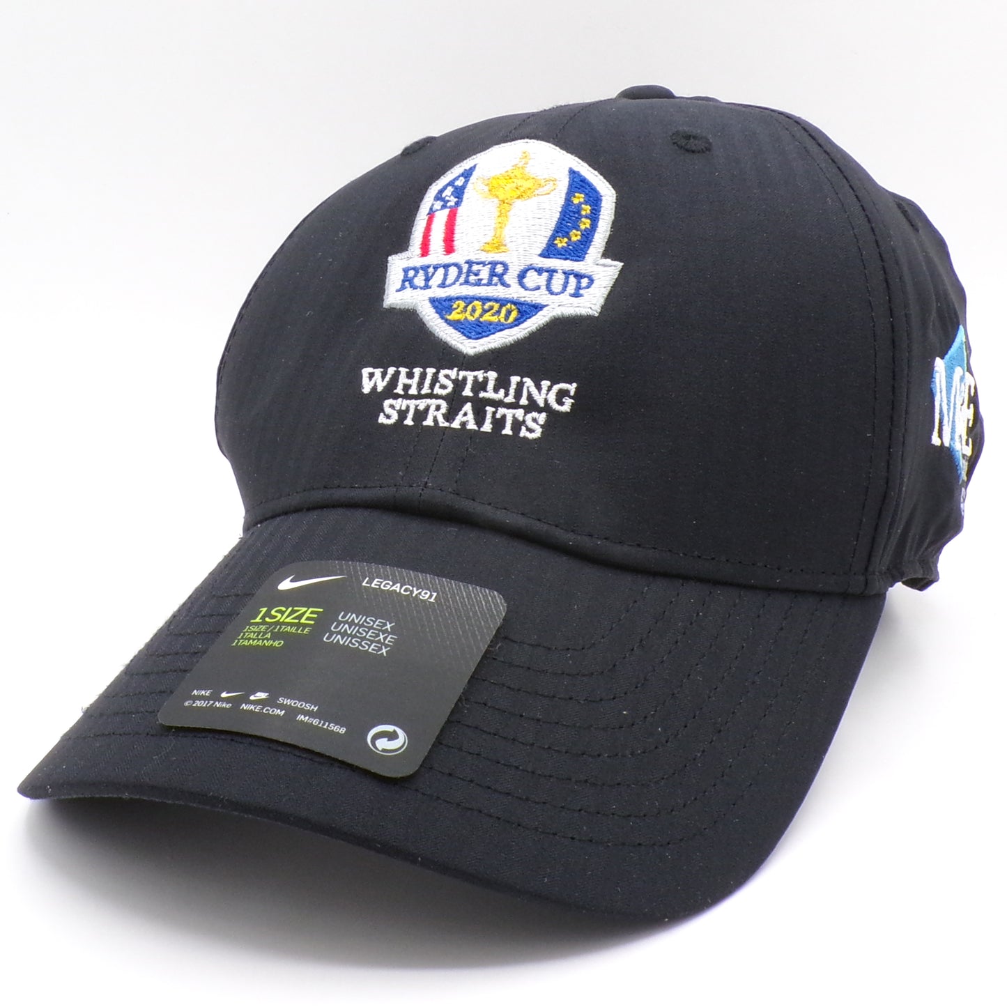 Black 2020 Nike Legacy91 Ryder Cup Whistling Straits Adjustable Dri-Fit Hat