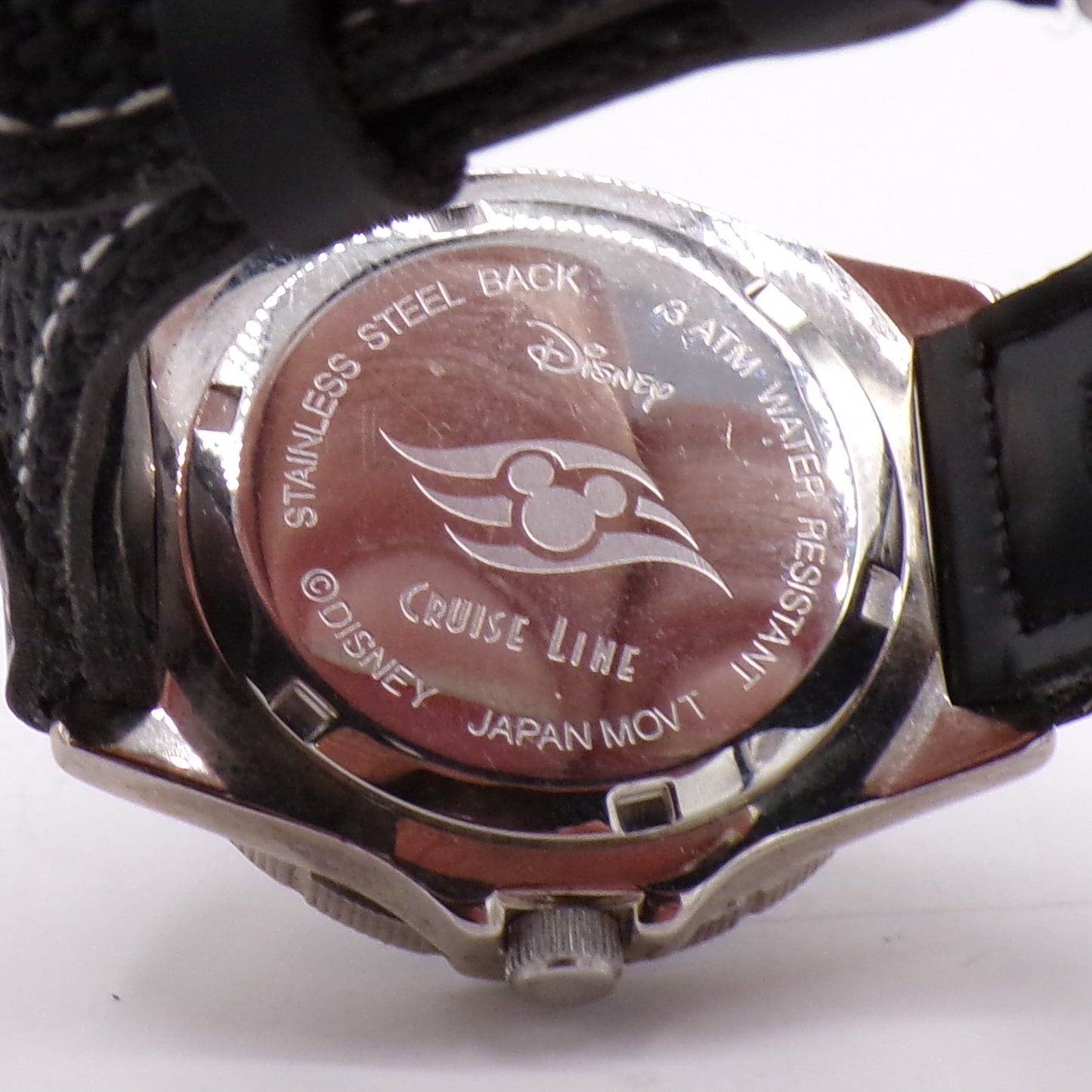 RARE Silver Disney Cruise Line 38mm Water Resistant Watch w/Woven Band New