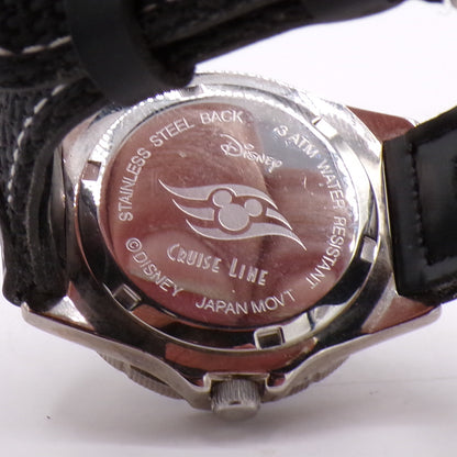RARE Silver Disney Cruise Line 38mm Water Resistant Watch w/Woven Band New