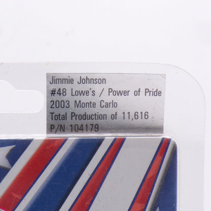 Numbered 2003 Jimmy Johnson #48 Lowe's Sponge Bob 1:64 Scale Stock Car NIB