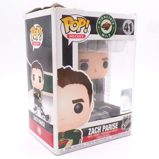 Funko Pop! Hockey Zach Parise #41 MN Wild Green Jersey Vinyl Figure w/Protector