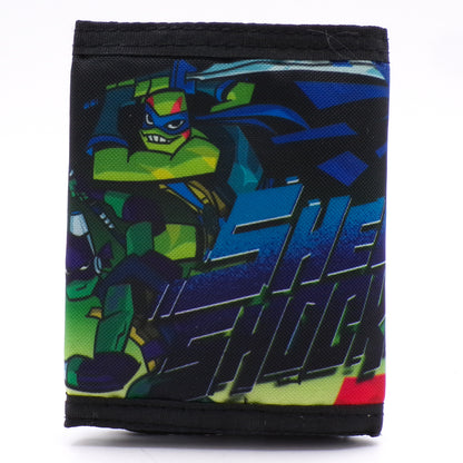 Classic Teenage Mutant Ninja Turtles TMNT Shell Shocked Velcro Bi-Fold Wallet