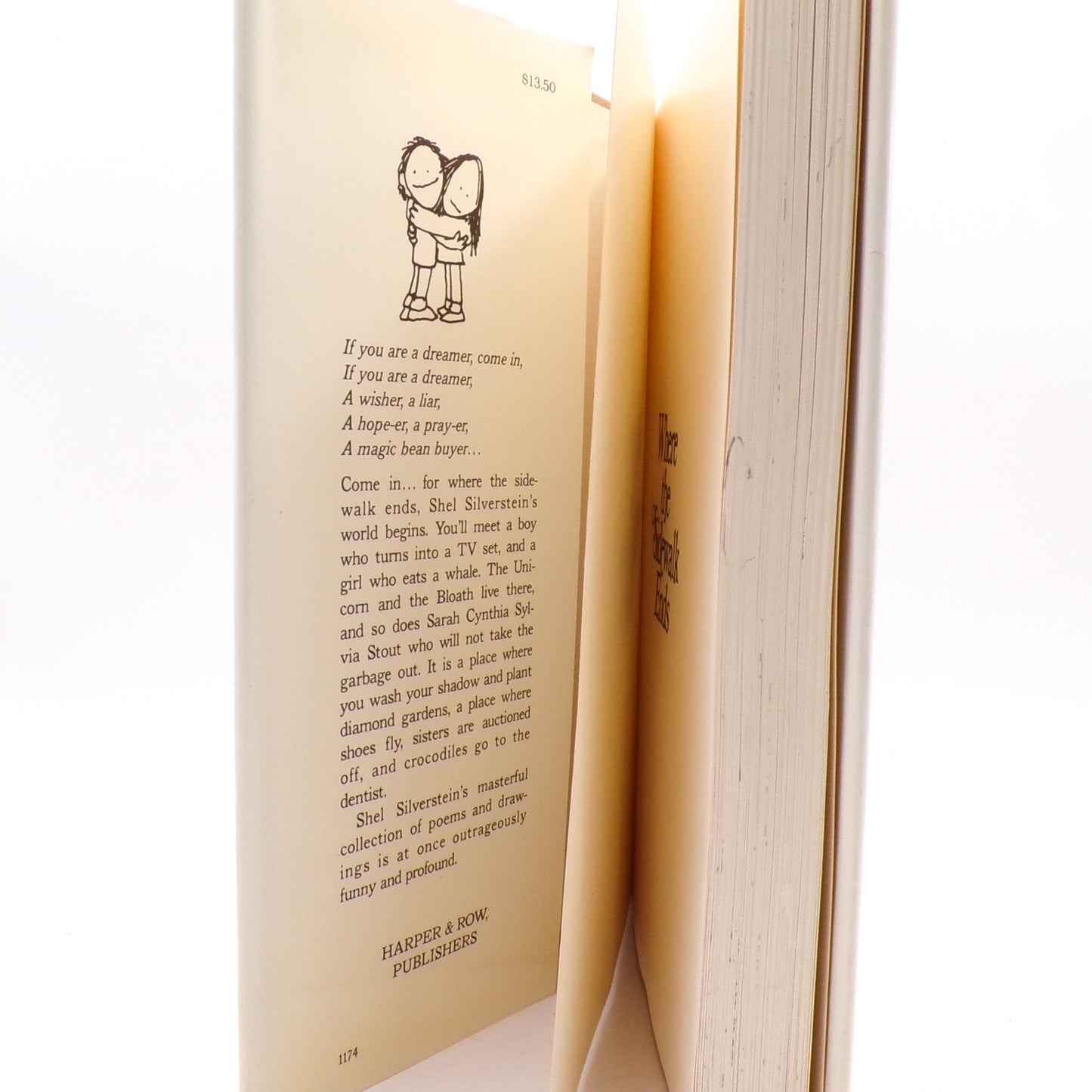 1974 Where the Sidewalk Ends Shel Silverstein 1st Edition HC w/DJ Book
