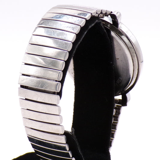 Vintage Silver Mickey Mouse Disney Wristwatch w/Sunburst Dial + Expansion Band
