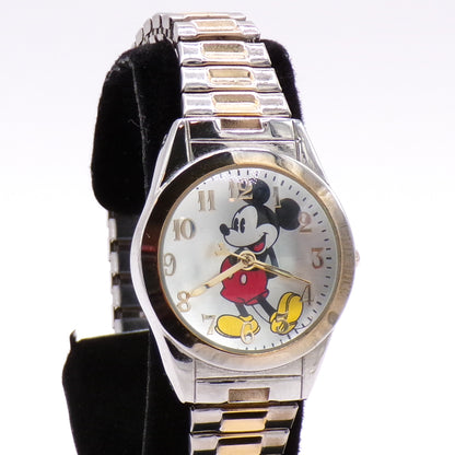 Vintage Women's Two-Tone Mickey Mouse Disney Wristwatch MZ Berger