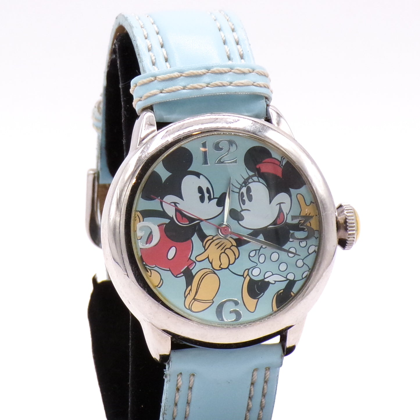 Vintage Mickey + Minnie Mouse Special Edition 'Happy Times' Analog Wristwatch New