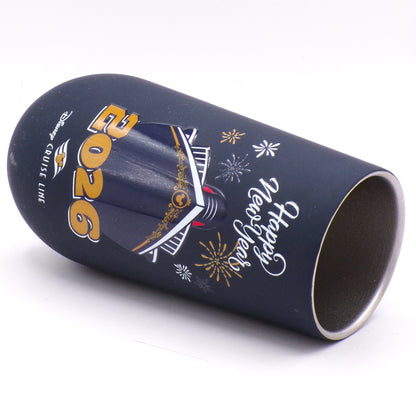 Exclusive 2026 DCL Disney Cruise Line Happy New Year Steel Champagne Tumbler Glass