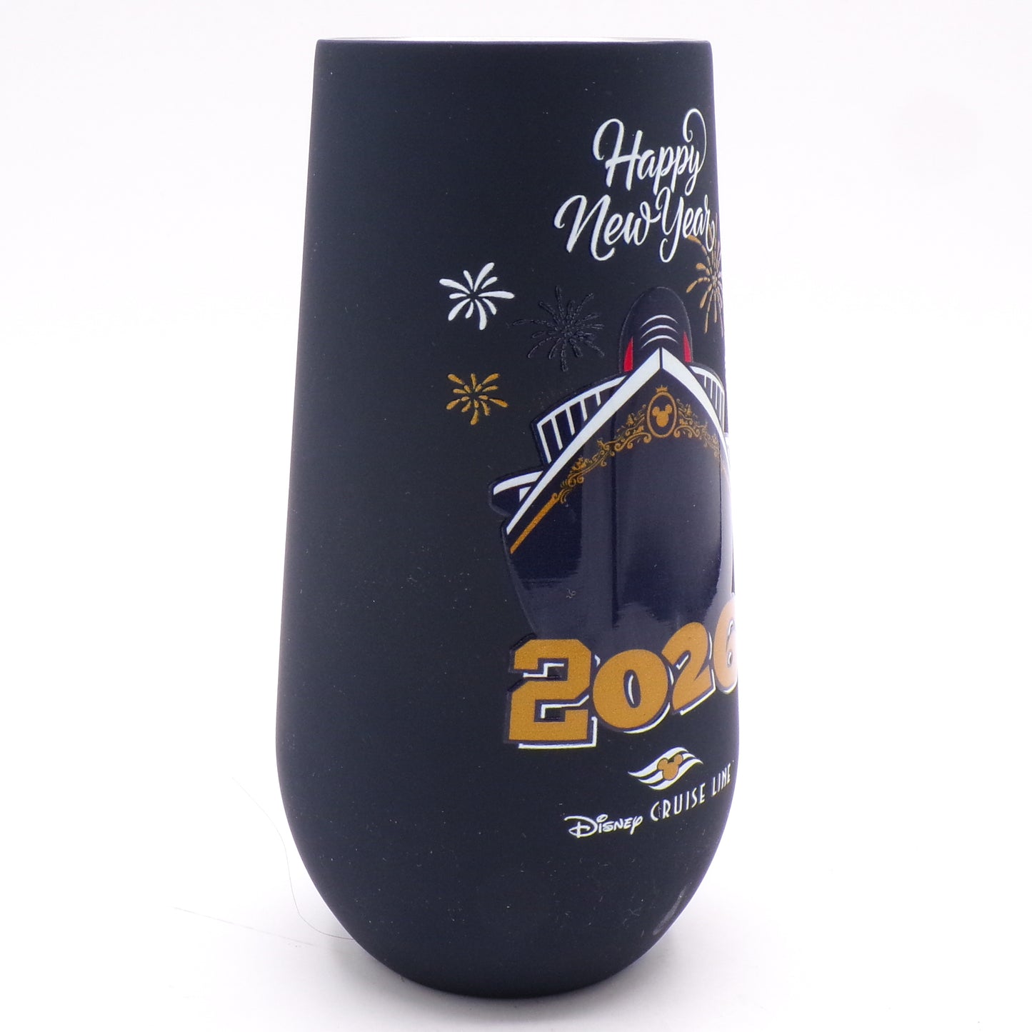 Exclusive 2026 DCL Disney Cruise Line Happy New Year Steel Champagne Tumbler Glass