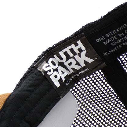 Black/Khaki South Park Character Patch Mesh Snapback Trucker's Hat NWT