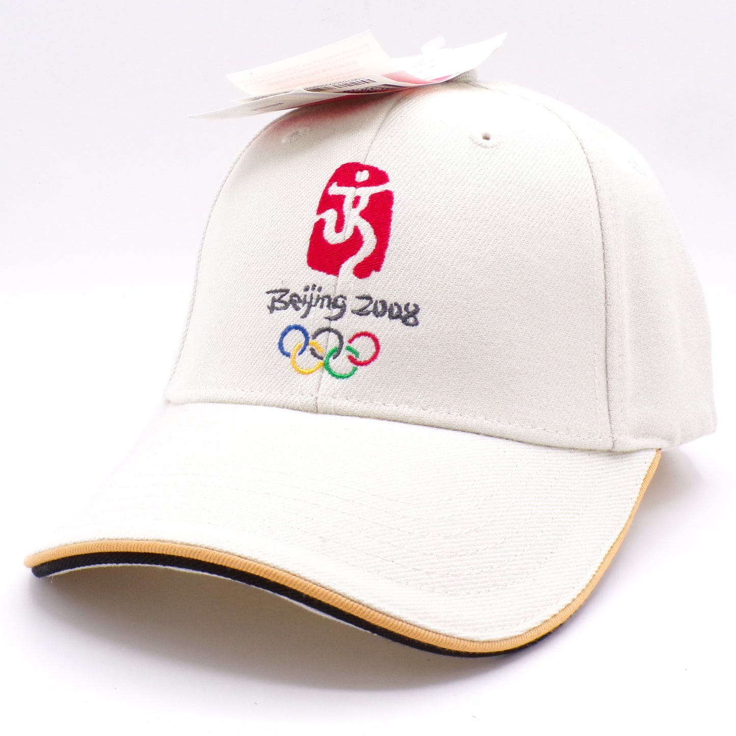 Official 2008 Beijing China Olympics Brushed Cotton Adjustable Embroidered Hat NWT