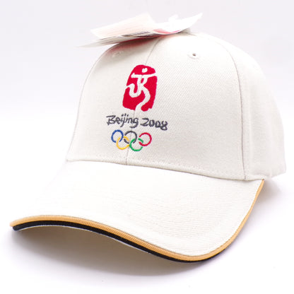 Official 2008 Beijing China Olympics Brushed Cotton Adjustable Embroidered Hat NWT