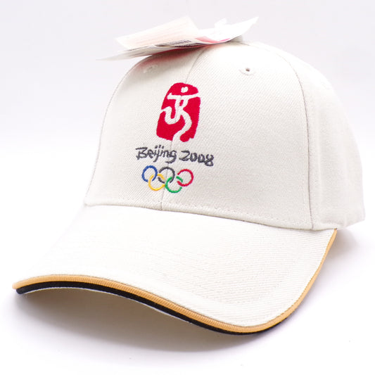 Official 2008 Beijing China Olympics Brushed Cotton Adjustable Embroidered Hat NWT