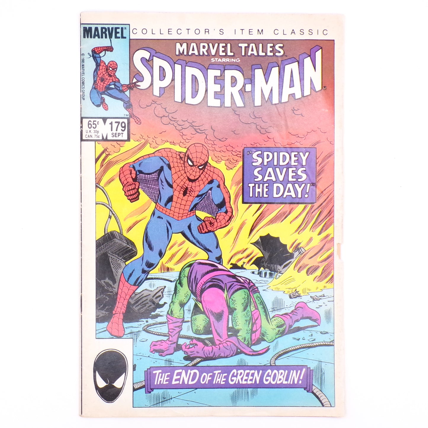 1985 Marvel Tales Starring Spider-Man #179 End of Green Goblin Comic Book