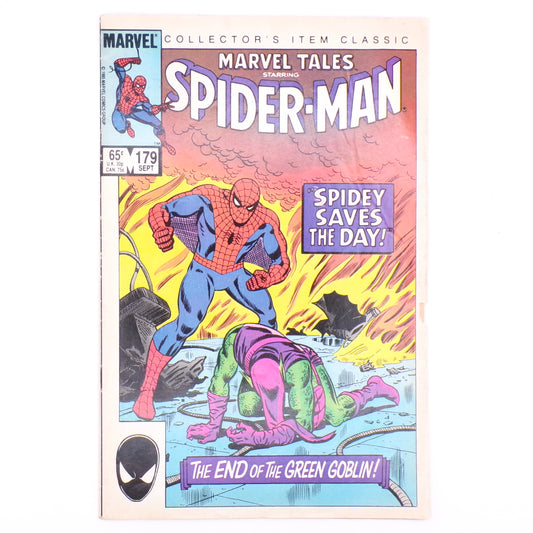 1985 Marvel Tales Starring Spider-Man #179 End of Green Goblin Comic Book
