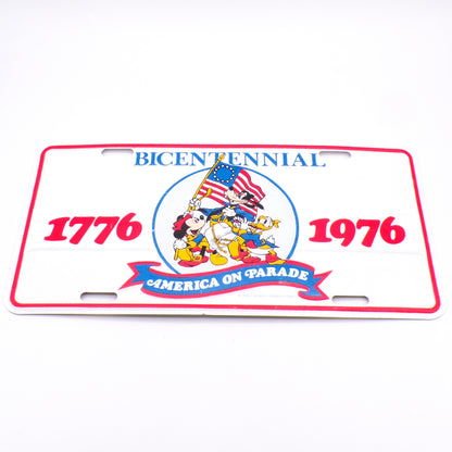 1776-1976 Bicentennial Walt Disney America on Parade Collectible License Plate
