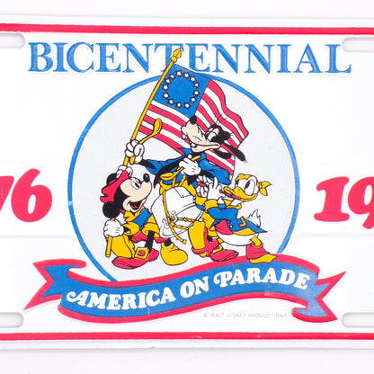 1776-1976 Bicentennial Walt Disney America on Parade Collectible License Plate