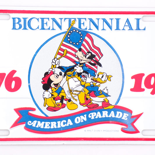 1776-1976 Bicentennial Walt Disney America on Parade Collectible License Plate