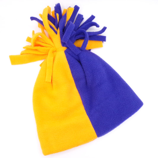 Kids Vintage Purple + Gold Minnesota Vikings Fleece Beanie Hat w/Pom