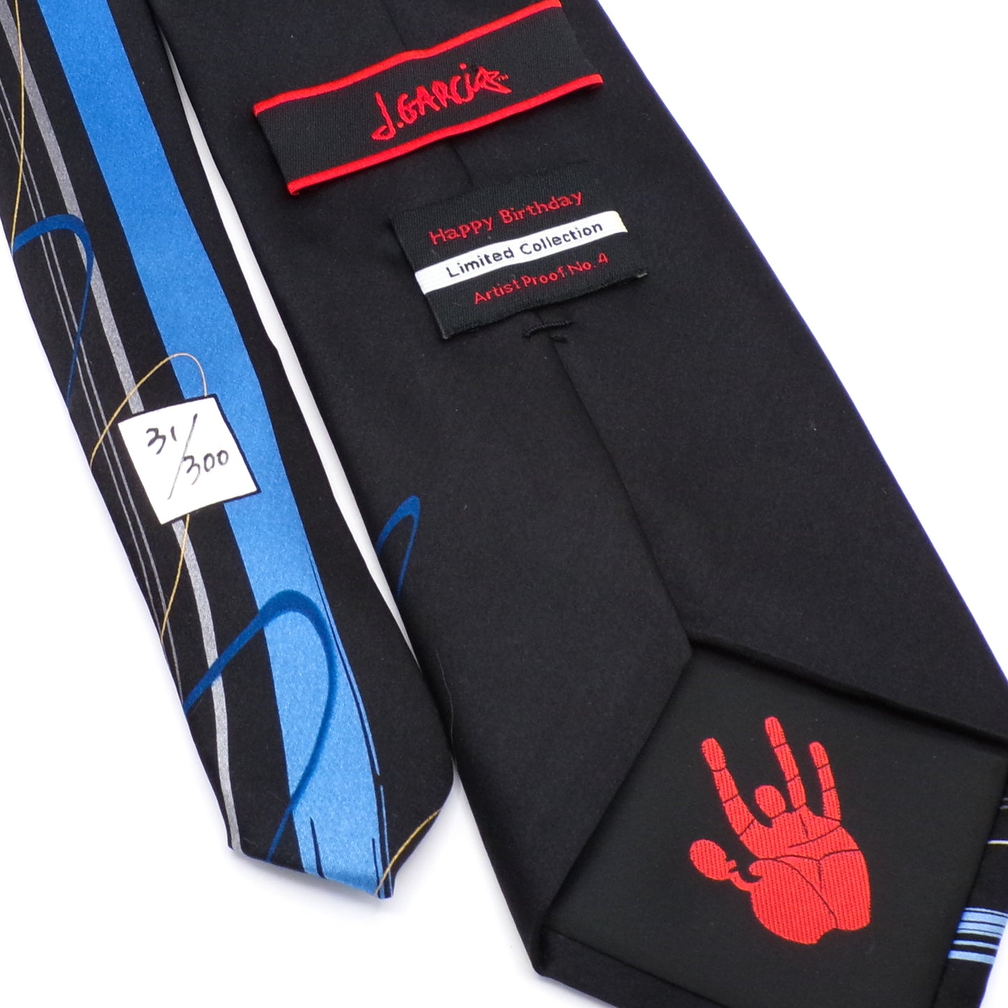 Numbered Jerry Garcia Happy Birthday Artist Proof No. 4 #31/300 Silk Necktie